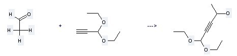1-Propyne,3,3-diethoxy- can be used to produce 5,5-diethoxy-pent-3-yn-2-ol at the ambient temperature.